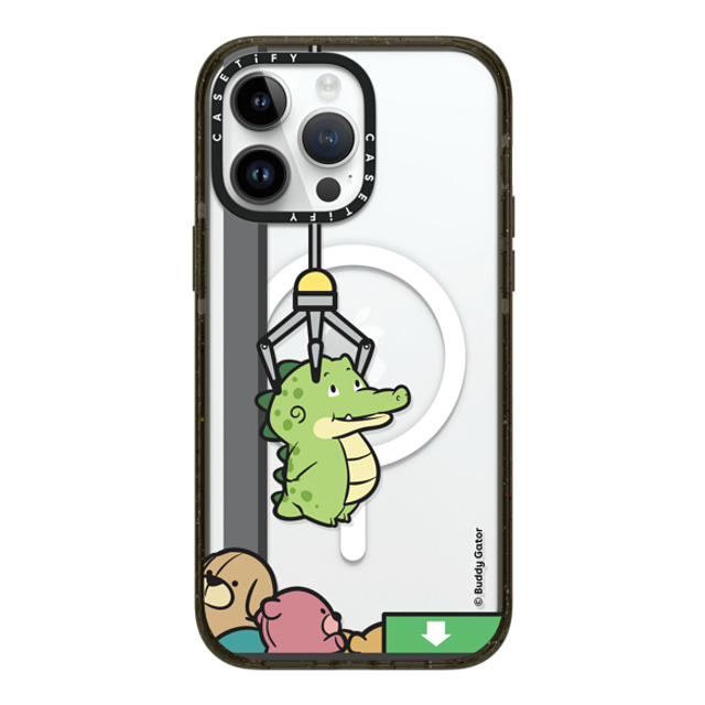 Buddy Gator x CASETiFY iPhone 14 Pro Max ケース ブラック インパクトケース MagSafe対応 Never Give Up by Buddy Gator