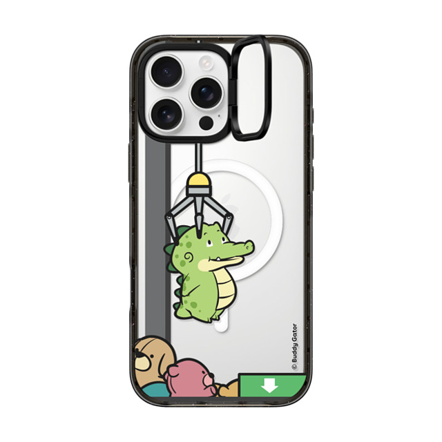 Buddy Gator x CASETiFY iPhone 16 Pro Max ケース ブラック インパクトリングスタンドケース MagSafe対応 Never Give Up by Buddy Gator