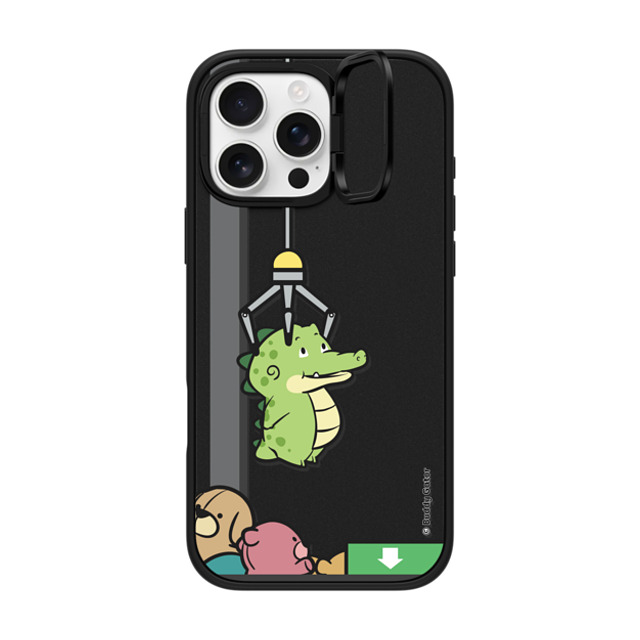 Buddy Gator x CASETiFY iPhone 16 Pro Max ケース マットブラック インパクトリングスタンドケース MagSafe対応 Never Give Up by Buddy Gator