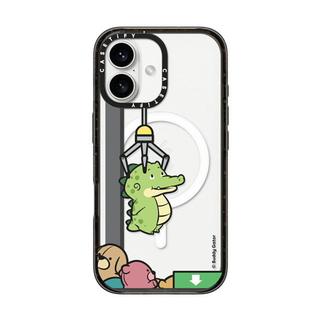 Buddy Gator x CASETiFY iPhone 16 ケース ブラック インパクトケース MagSafe対応 Never Give Up by Buddy Gator