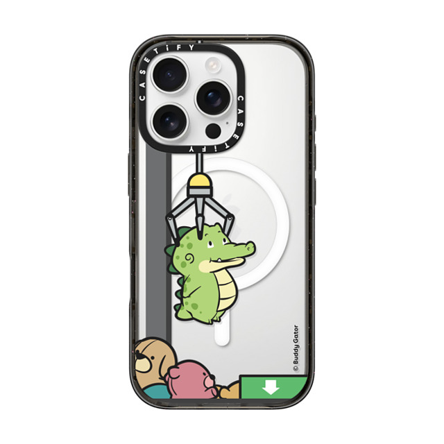 Buddy Gator x CASETiFY iPhone 16 Pro ケース ブラック インパクトケース MagSafe対応 Never Give Up by Buddy Gator