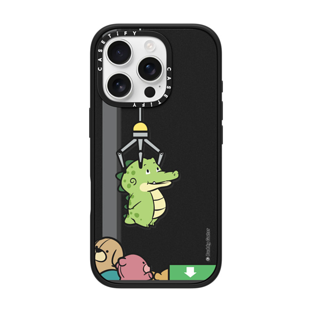 Buddy Gator x CASETiFY iPhone 16 Pro ケース マットブラック インパクトケース MagSafe対応 Never Give Up by Buddy Gator