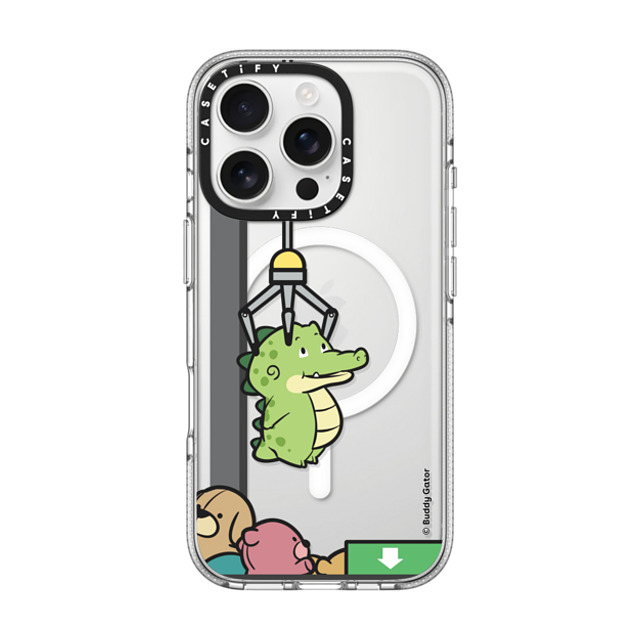 Buddy Gator x CASETiFY iPhone 16 Pro ケース クリア クリア ケース MagSafe対応 Never Give Up by Buddy Gator