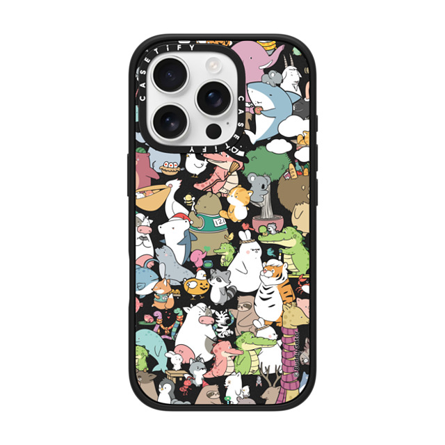 Buddy Gator x CASETiFY iPhone 16 Pro ケース マットブラック インパクトケース The Buddies by Buddy Gator