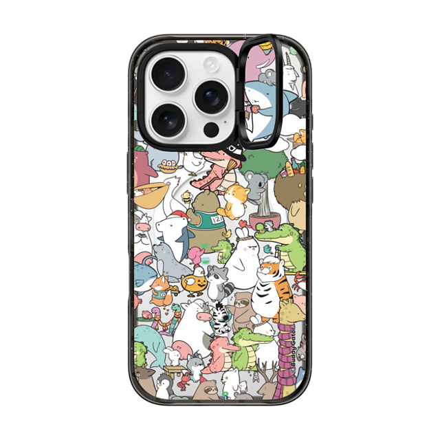 Buddy Gator x CASETiFY iPhone 16 Pro ケース ブラック インパクトリングスタンドケース MagSafe対応 The Buddies by Buddy Gator