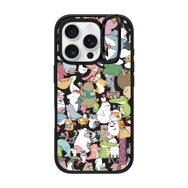 Buddy Gator x CASETiFY iPhone 16 Pro ケース マットブラック インパクトリングスタンドケース MagSafe対応 The Buddies by Buddy Gator