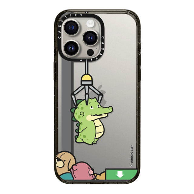 Buddy Gator x CASETiFY iPhone 15 Pro Max ケース ブラック インパクトケース Never Give Up by Buddy Gator