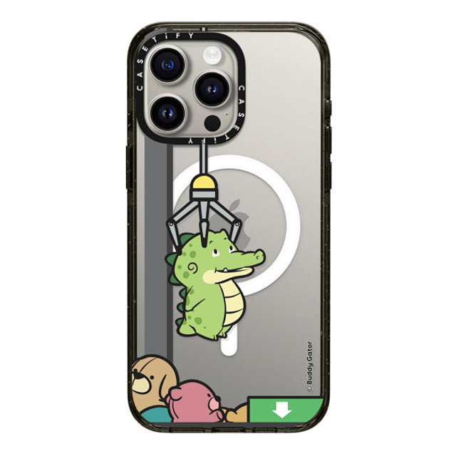 Buddy Gator x CASETiFY iPhone 15 Pro Max ケース ブラック インパクトケース MagSafe対応 Never Give Up by Buddy Gator