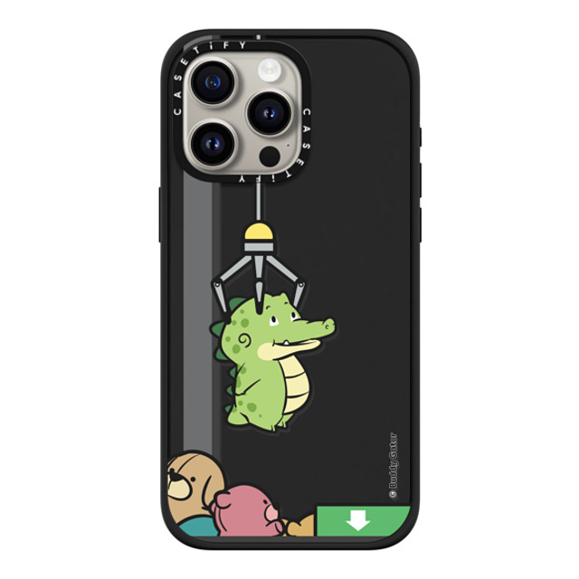 Buddy Gator x CASETiFY iPhone 15 Pro Max ケース マットブラック インパクトケース MagSafe対応 Never Give Up by Buddy Gator