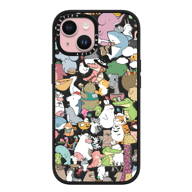 Buddy Gator x CASETiFY iPhone 15 ケース マットブラック インパクトケース MagSafe対応 The Buddies by Buddy Gator