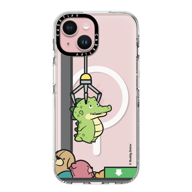 Buddy Gator x CASETiFY iPhone 15 ケース クリア クリア ケース MagSafe対応 Never Give Up by Buddy Gator