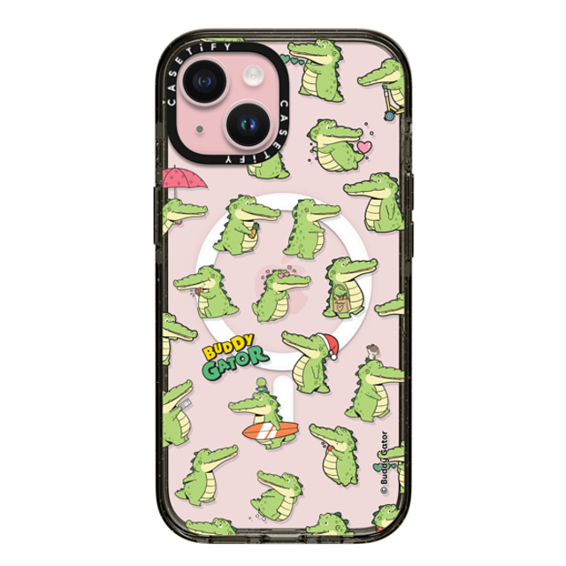 Buddy Gator x CASETiFY iPhone 15 ケース ブラック インパクトケース MagSafe対応 Gator is Around by Buddy Gator Father's Day Buddy Gator x CASETiFY iPhone 15 ケース ブラック インパクトケース MagSafe対応 Gator is Around by Buddy Gator Father's Day