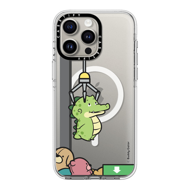 Buddy Gator x CASETiFY iPhone 15 Pro Max ケース クリア クリア ケース MagSafe対応 Never Give Up by Buddy Gator