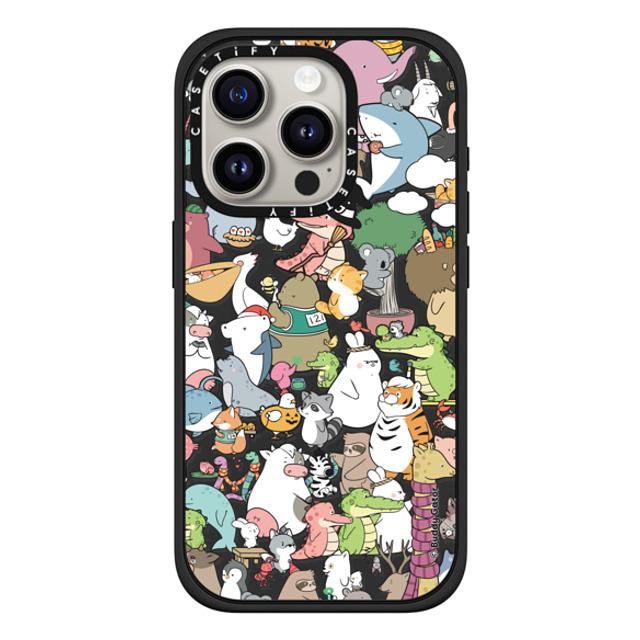 Buddy Gator x CASETiFY iPhone 15 Pro ケース マットブラック インパクトケース MagSafe対応 The Buddies by Buddy Gator