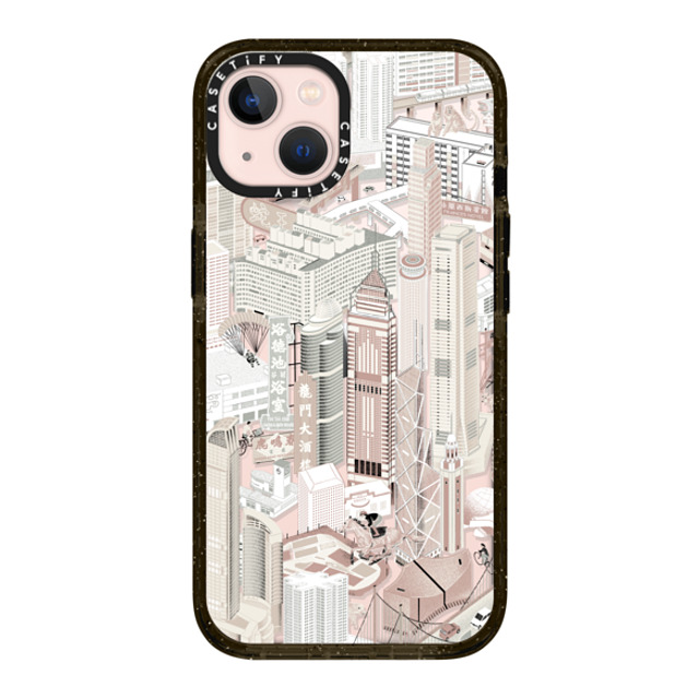 Don Mak x CASETiFY iPhone 13 ケース ブラック インパクトケース HK Buildings