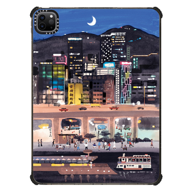 Don Mak x CASETiFY iPad Pro 11-inch (第3/4世代) ブラック iPad インパクト ケース Kwun Tong Promenade at Night Father's Day Don Mak x CASETiFY iPad Pro 11-inch (第3/4世代) ブラック iPad インパクト ケース Kwun Tong Promenade at Night Father's Day