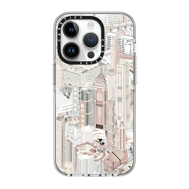 Don Mak x CASETiFY iPhone 14 Pro ケース クリア クリア ケース MagSafe対応 HK Buildings