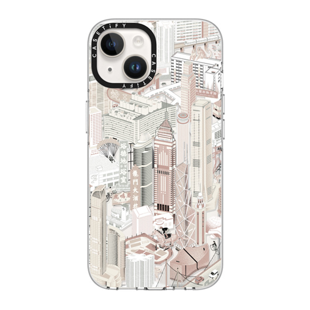 Don Mak x CASETiFY iPhone 14 ケース クリア クリア ケース MagSafe対応 HK Buildings