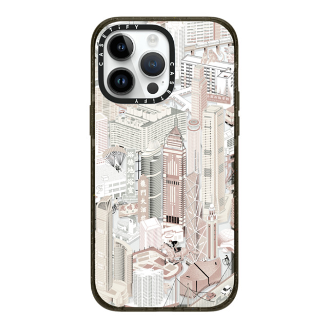 Don Mak x CASETiFY iPhone 14 Pro Max ケース ブラック インパクトケース MagSafe対応 HK Buildings