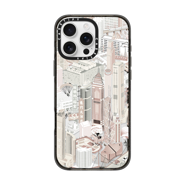 Don Mak x CASETiFY iPhone 16 Pro Max ケース ブラック インパクトケース HK Buildings