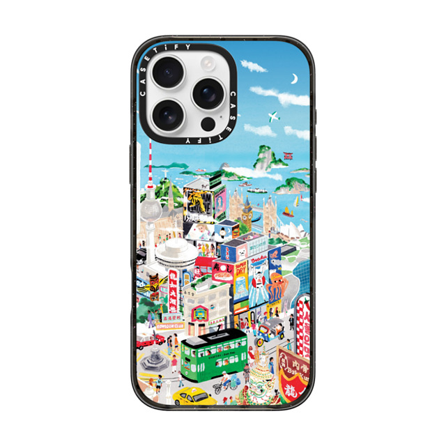 Don Mak x CASETiFY iPhone 16 Pro Max ケース ブラック インパクトケース MagSafe対応 Around the World Back to School Don Mak x CASETiFY iPhone 16 Pro Max ケース ブラック インパクトケース MagSafe対応 Around the World Back to School