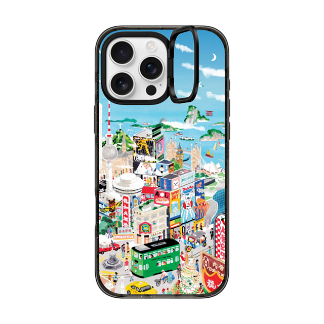 Don Mak x CASETiFY iPhone 16 Pro Max ケース ブラック インパクトリングスタンドケース MagSafe対応 Around the World Back to School Don Mak x CASETiFY iPhone 16 Pro Max ケース ブラック インパクトリングスタンドケース MagSafe対応 Around the World Back to School