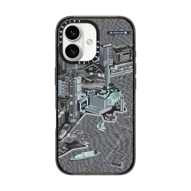 Don Mak x CASETiFY iPhone 16 Case Travel,Fine Art Black Impact Case MagSafe Compatible Map of Kowloon, Goodnight Version Mother's Day Don Mak x CASETiFY iPhone 16 Case Travel,Fine Art Black Impact Case MagSafe Compatible Map of Kowloon, Goodnight Version Mother's Day