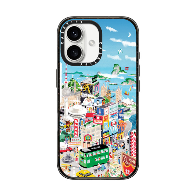 Don Mak x CASETiFY iPhone 16 ケース ブラック インパクトケース MagSafe対応 Around the World Back to School Don Mak x CASETiFY iPhone 16 ケース ブラック インパクトケース MagSafe対応 Around the World Back to School