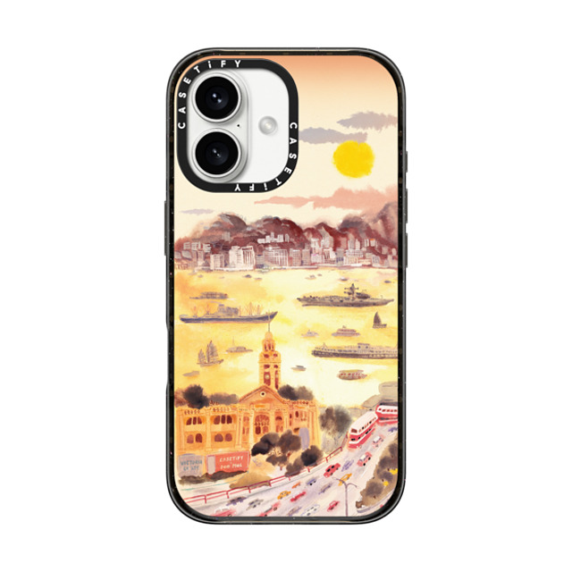 Don Mak x CASETiFY iPhone 16 Case Black Impact Case MagSafe Compatible Golden Hour in Old TST Back to School Don Mak x CASETiFY iPhone 16 Case Black Impact Case MagSafe Compatible Golden Hour in Old TST Back to School