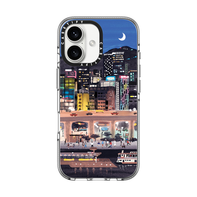 Don Mak x CASETiFY iPhone 16 ケース クリア クリア ケース MagSafe対応 Kwun Tong Promenade at Night Father's Day Don Mak x CASETiFY iPhone 16 ケース クリア クリア ケース MagSafe対応 Kwun Tong Promenade at Night Father's Day