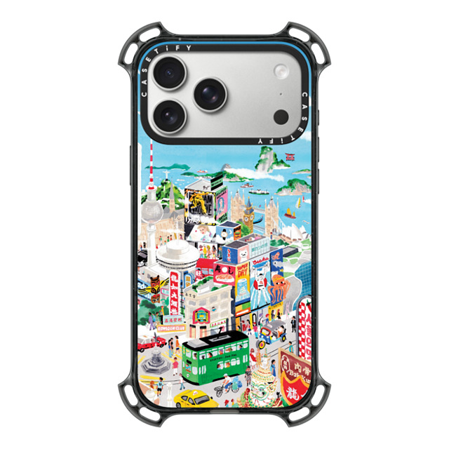 Don Mak x CASETiFY iPhone 17 Pro Max ケース ブラック バウンスケース Around the World
