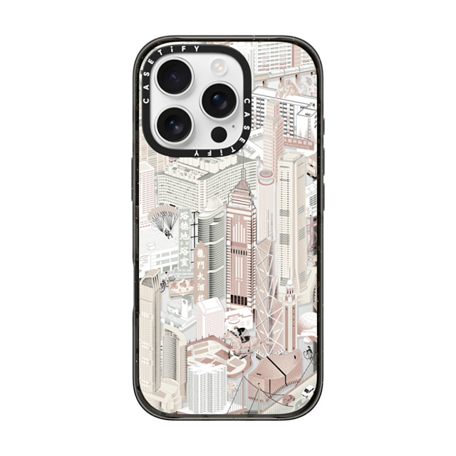 Don Mak x CASETiFY iPhone 16 Pro ケース ブラック インパクトケース HK Buildings