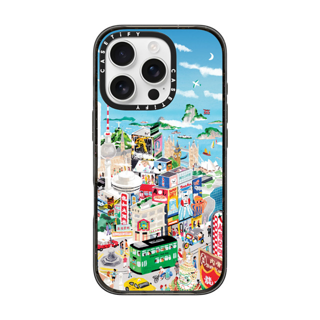 Don Mak x CASETiFY iPhone 16 Pro ケース ブラック インパクトケース MagSafe対応 Around the World Back to School Don Mak x CASETiFY iPhone 16 Pro ケース ブラック インパクトケース MagSafe対応 Around the World Back to School