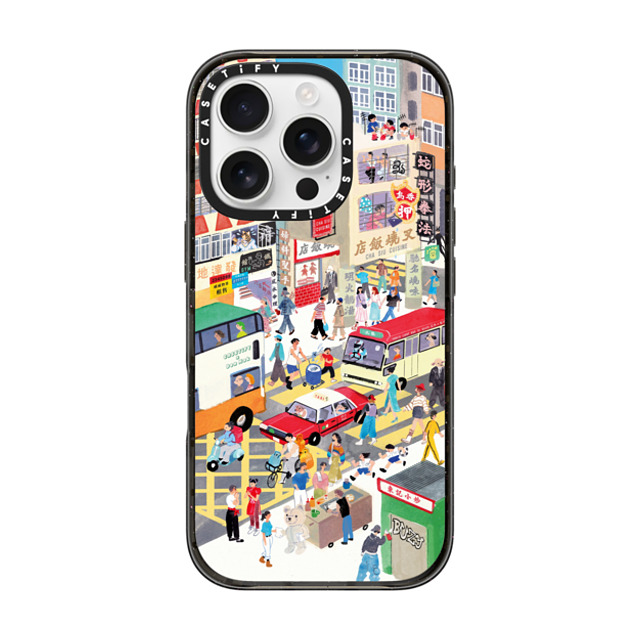 Don Mak x CASETiFY iPhone 16 Pro ケース ブラック インパクトケース MagSafe対応 City in a Blink