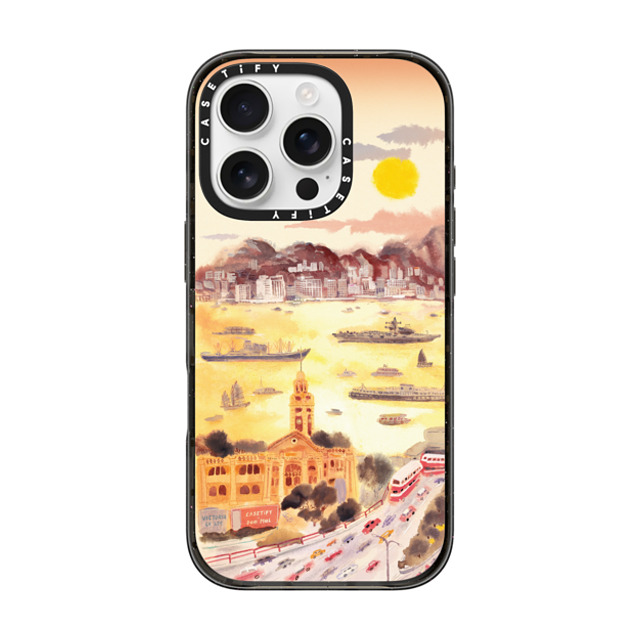 Don Mak x CASETiFY iPhone 16 Pro Case Black Impact Case MagSafe Compatible Golden Hour in Old TST Back to School Don Mak x CASETiFY iPhone 16 Pro Case Black Impact Case MagSafe Compatible Golden Hour in Old TST Back to School