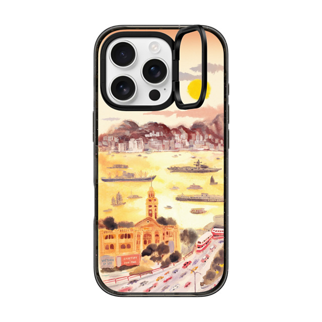 Don Mak x CASETiFY iPhone 16 Pro Case Black インパクトリングスタンドケース MagSafe対応 Golden Hour in Old TST Back to School Don Mak x CASETiFY iPhone 16 Pro Case Black インパクトリングスタンドケース MagSafe対応 Golden Hour in Old TST Back to School