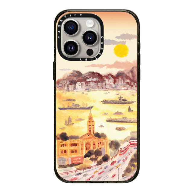 Don Mak x CASETiFY iPhone 15 Pro Max Case Black Impact Case MagSafe Compatible Golden Hour in Old TST Back to School Don Mak x CASETiFY iPhone 15 Pro Max Case Black Impact Case MagSafe Compatible Golden Hour in Old TST Back to School