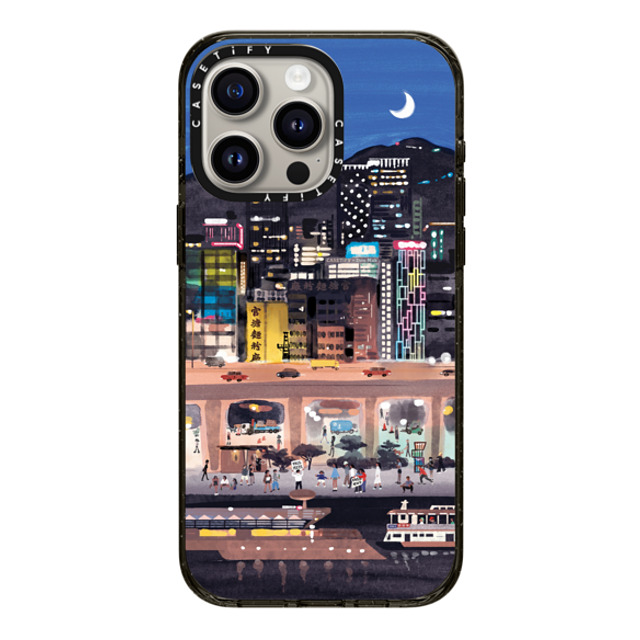 Don Mak x CASETiFY iPhone 15 Pro Max Case Black Impact Case MagSafe Compatible Kwun Tong Promenade at Night Back to School Don Mak x CASETiFY iPhone 15 Pro Max Case Black Impact Case MagSafe Compatible Kwun Tong Promenade at Night Back to School