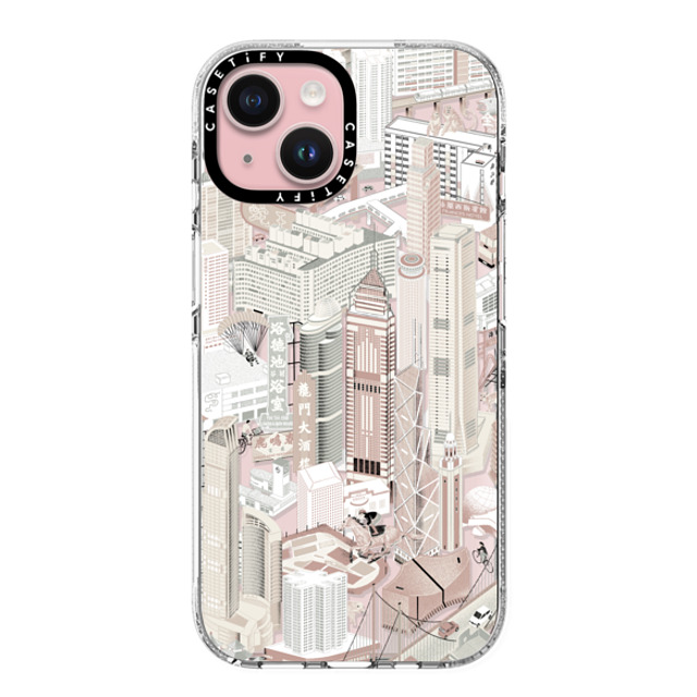 Don Mak x CASETiFY iPhone 15 ケース クリア クリア ケース MagSafe対応 HK Buildings