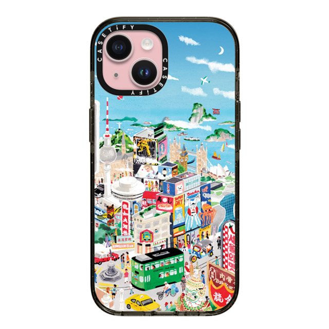 Don Mak x CASETiFY iPhone 15 ケース ブラック インパクトケース MagSafe対応 Around the World Back to School Don Mak x CASETiFY iPhone 15 ケース ブラック インパクトケース MagSafe対応 Around the World Back to School