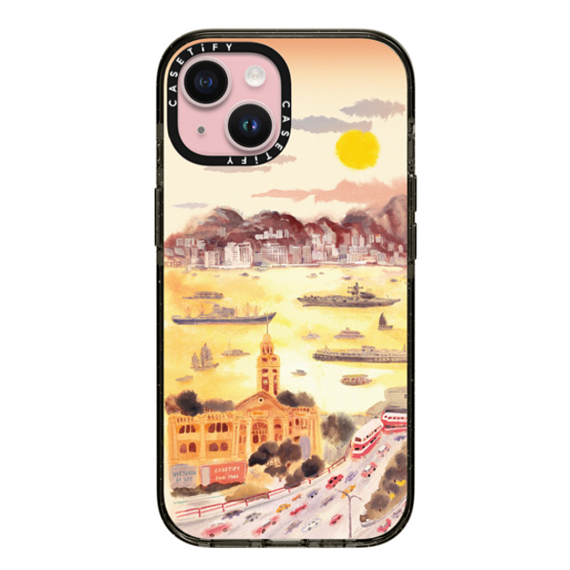 Don Mak x CASETiFY iPhone 15 Case Black Impact Case MagSafe Compatible Golden Hour in Old TST Back to School Don Mak x CASETiFY iPhone 15 Case Black Impact Case MagSafe Compatible Golden Hour in Old TST Back to School