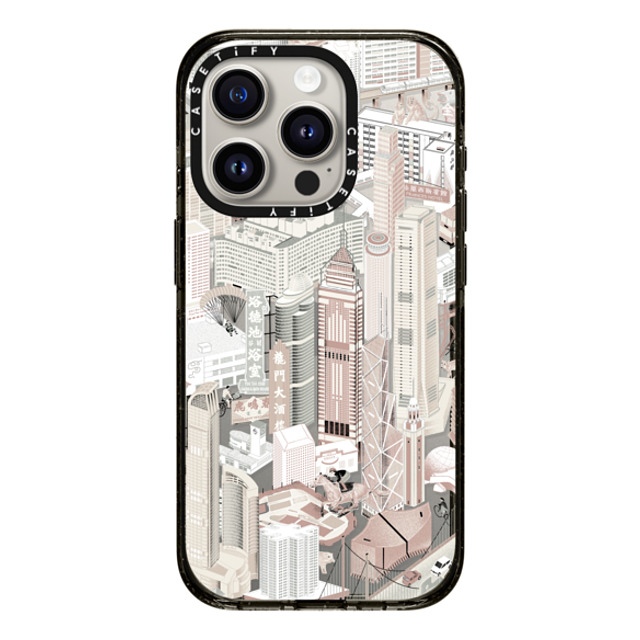 Don Mak x CASETiFY iPhone 15 Pro ケース ブラック インパクトケース HK Buildings