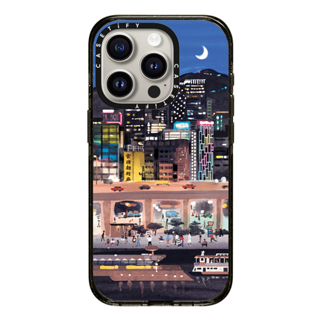 Don Mak x CASETiFY iPhone 15 Pro Case Black Impact Case MagSafe Compatible Kwun Tong Promenade at Night Back to School Don Mak x CASETiFY iPhone 15 Pro Case Black Impact Case MagSafe Compatible Kwun Tong Promenade at Night Back to School