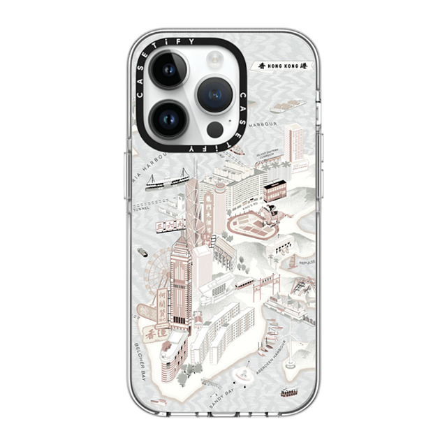 Don Mak x CASETiFY iPhone 14 Pro ケース クリア クリア ケース MagSafe対応 Map of Hong Kong