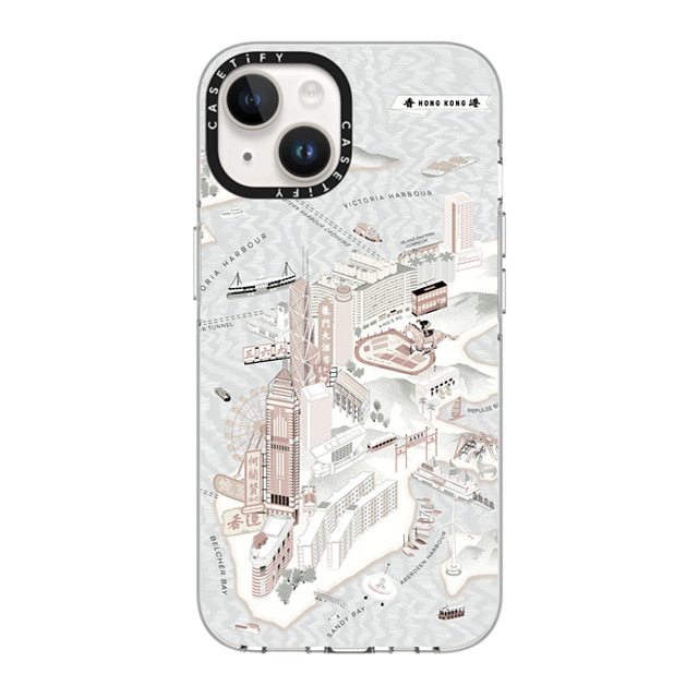 Don Mak x CASETiFY iPhone 14 ケース クリア クリア ケース MagSafe対応 Map of Hong Kong