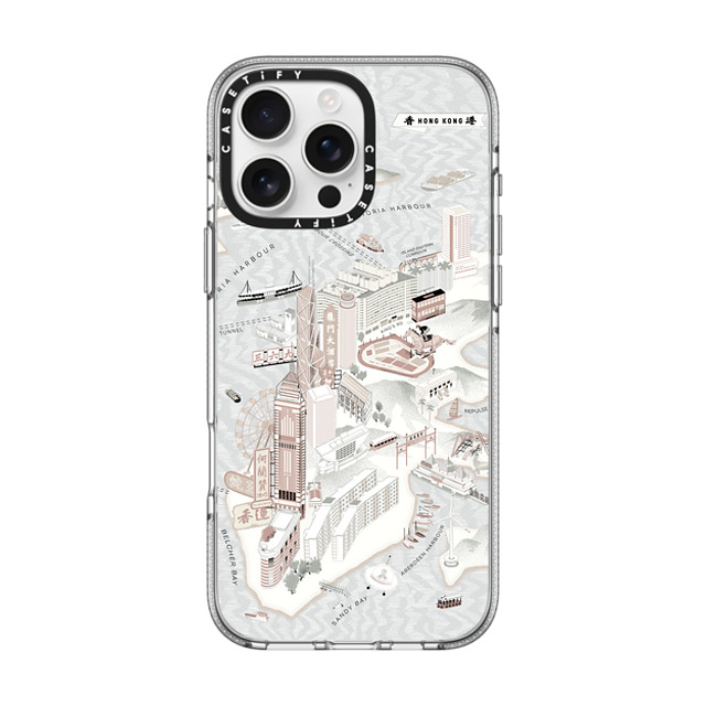 Don Mak x CASETiFY iPhone 16 Pro Max ケース クリア クリア ケース MagSafe対応 Map of Hong Kong