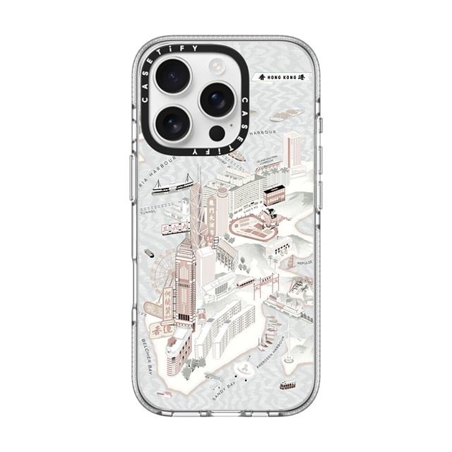 Don Mak x CASETiFY iPhone 16 Pro ケース クリア クリア ケース MagSafe対応 Map of Hong Kong