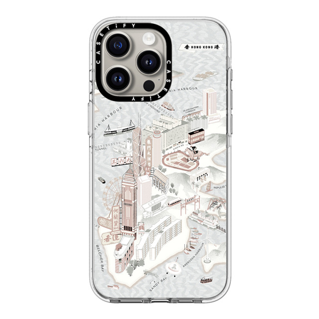 Don Mak x CASETiFY iPhone 15 Pro Max ケース クリア クリア ケース MagSafe対応 Map of Hong Kong