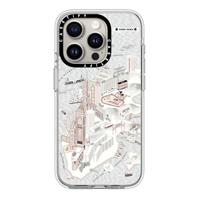 Don Mak x CASETiFY iPhone 15 Pro ケース クリア クリア ケース MagSafe対応 Map of Hong Kong