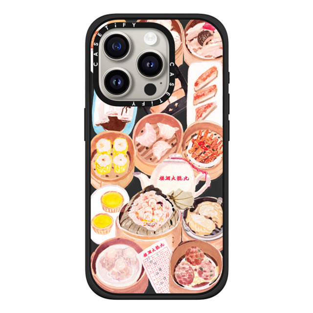 CASETiFY アーティスト:Don Mak x CASETiFY iPhone 15 Pro Case Sticker,Food マットブラック Impact Case MagSafe Compatible Yam Cha Mother's Day CASETiFY アーティスト:Don Mak x CASETiFY iPhone 15 Pro Case Sticker,Food マットブラック Impact Case MagSafe Compatible Yam Cha Mother's Day